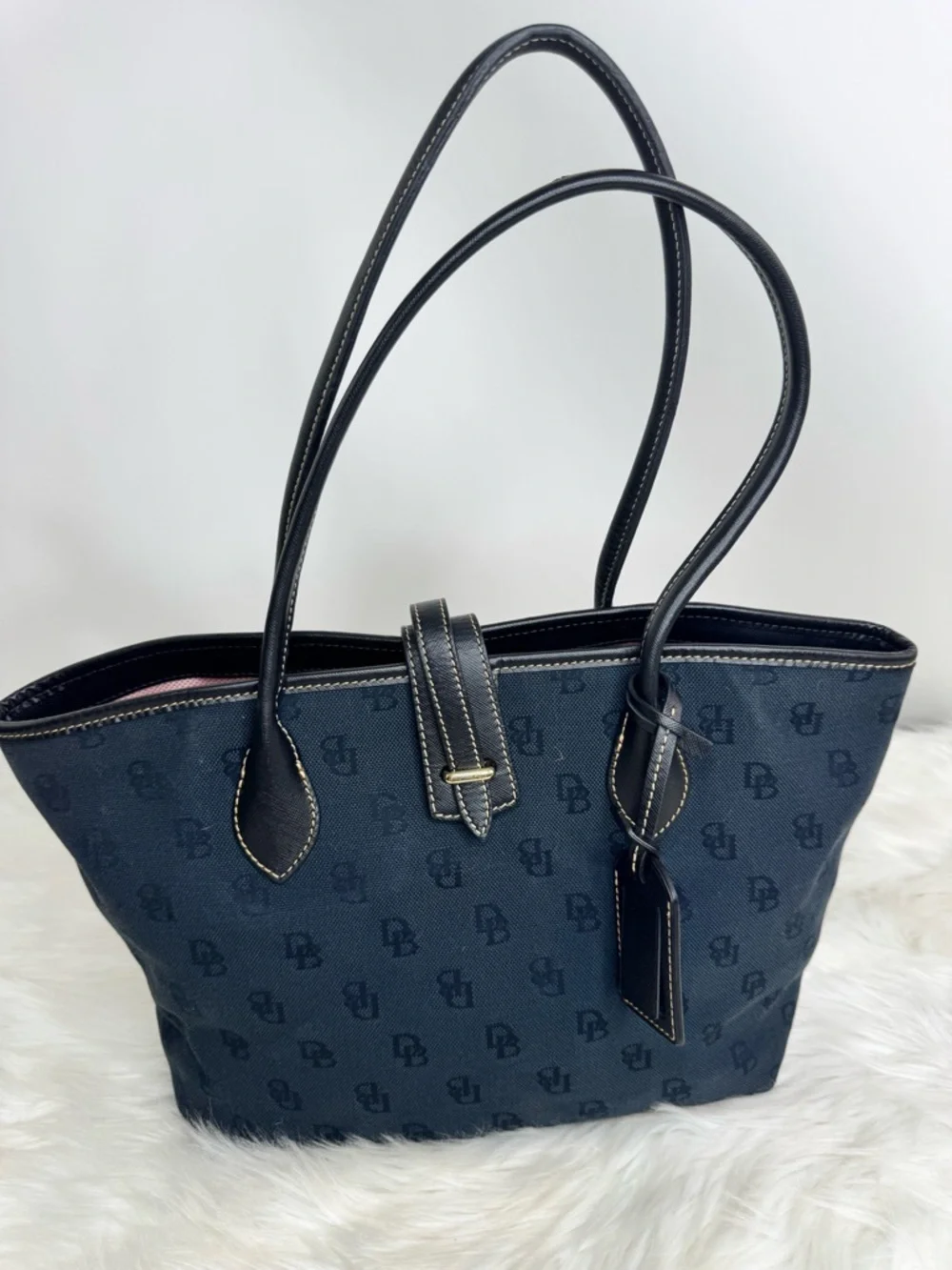 Dooney & Bourke Navy & Black Cindy Tote